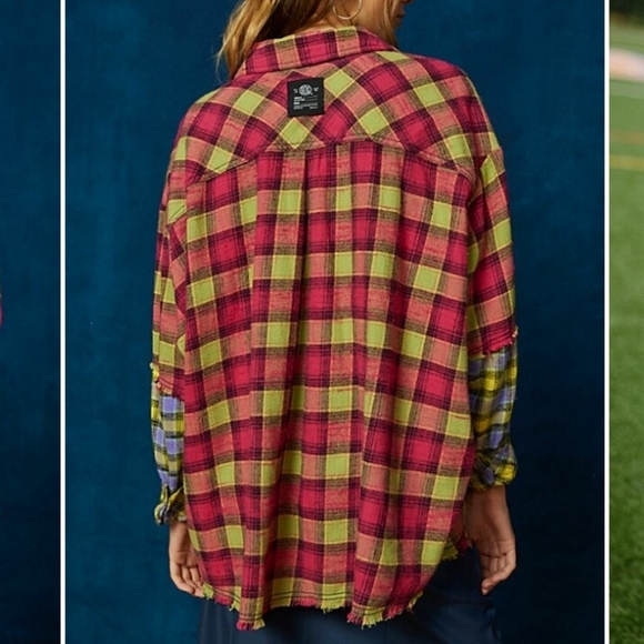 NWOT BDG Urban Outfitters One Way Or Another Plaid Flannel Shirt Size Small - Picture 13 of 15